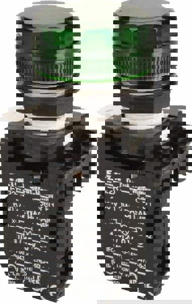 120 VAC/VDC Green Lens Incandescent Indicating Light